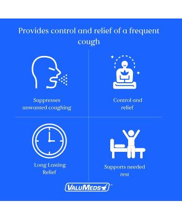 ValuMeds Cough Relief Softgels | Dextromethorphan HBr Cold Medicine for Adults | 8-Hour Non-Drowsy Sore Throat and Bronchial Suppressant | 60 Softgels - Buy Online on GoSupps.com