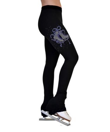 ChloeNoel P86 - Crystal Vintage Figure Skating Pants (Adult) Small Skate/Ribbon Blue