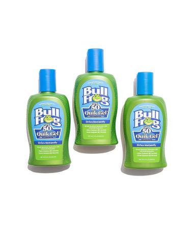 Bullfrog Quik Gel Sunscreen SPF 50 | Reef Friendly, Oxybenzone & Octinoxate Free | Broad Spectrum UVA/UVB Protection | 5oz 3 Pack - Buy Online on GoSupps.com