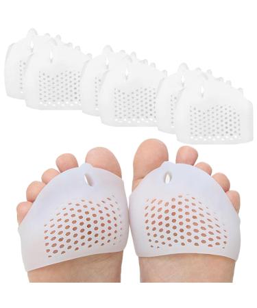 3 Pairs Toe Separators Metatarsal Pads & Ball of Foot Cushions Soft & Breathable Ideal for Blisters Morton's Neuroma Diabetic Feet Bunion Pain Relief (6)