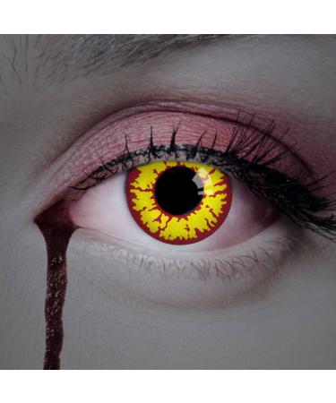 Aricona Red-Yellow Opaque Contact Lenses - Prescription-Free Halloween & Costume Party Lenses | International Shipping - Buy Online on GoSupps.com