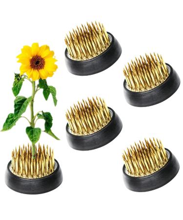 3 Pcs Flower Frogs for Flower Arrangements Supplies Japanese Flower  Arranging Ikebana Kenzan Pin Frogs for Flowers Holder with Rubber Base  Flower Fixed Tools(Gold 1.3 Inch 1.57 Inch 1.97 Inch) 3 Different size