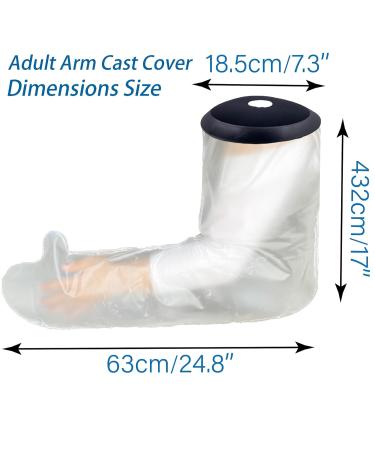 Waterproof Arm Cast Cover for Shower | Adult Full Arm Cast Protector | Watertight Bath Bag for Surgery & Wounds - Buy Online on GoSupps.com