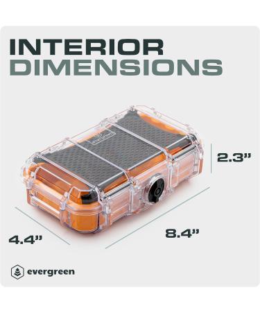 Evergreen 56 Waterproof Dry Box Case with Colored Rubber Insert - Travel Safe, Mil Spec, USA Made - Orange | Ideal for Cameras, Phones, Fishing, Camping, Water Sports - Buy Online on GoSupps.com