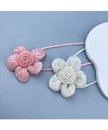 South Kieling Floral Choker Necklace | Elegant Flower Shape Collarbone Chain | Light White Fabric Jewelry - Buy Online on GoSupps.com