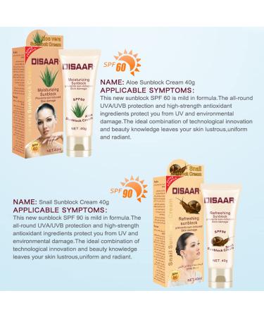 DISAAR BEAUTY Sunblock Cream SPF 60 Aloe Vera - UVA/UVB Protection - 40ml/1.35fl.oz - Buy Online on GoSupps.com
