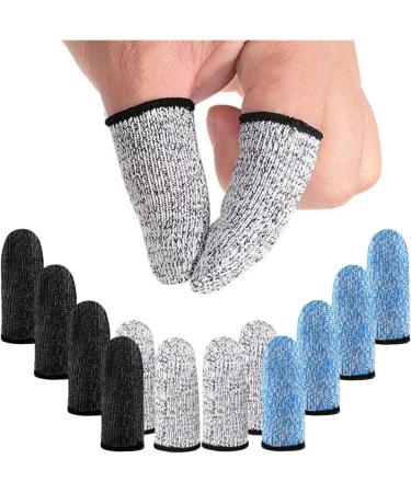 Operitacx 6 Pair Cut Resistant Finger Cots - Kitchen Cutting & Protective Sleeves for Safe Food Prep - Buy Online on GoSupps.com