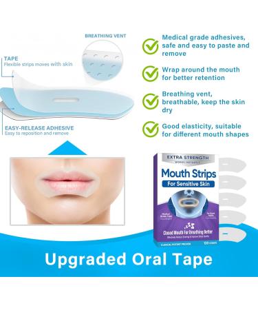 Mouth Tape for Sleeping 120Pcs - Reduce Snoring and Improve Nose Breathing - Buy Online on GoSupps.com