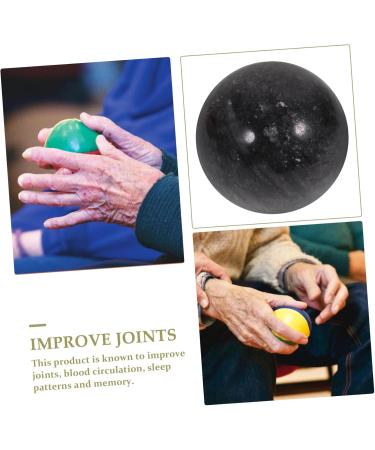 Beaupretty Baoding Balls - 2pcs Chinese Exercise Balls for Hand Fitness - Geometric Shapes - Perfect Gift - 5.2cm Black - Buy Online on GoSupps.com