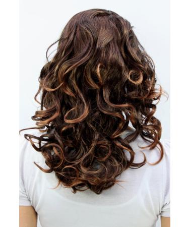 WIG ME UP F45-2T30 | Curly Long Brunette Mix Wig with Middle Parting - International Shipping Available - Buy Online on GoSupps.com