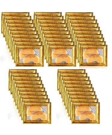 Under Eye Patches (50 Pairs) - 24K Gold Eye Patches for Puffy Eyes Dark Circles Eye Bags and Wrinkles Collagen