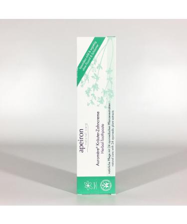 APEIRON Auromere Organic Herbal Toothpaste - Minted Taste Fluoride-Free Vegan 75ml - Buy Online on GoSupps.com