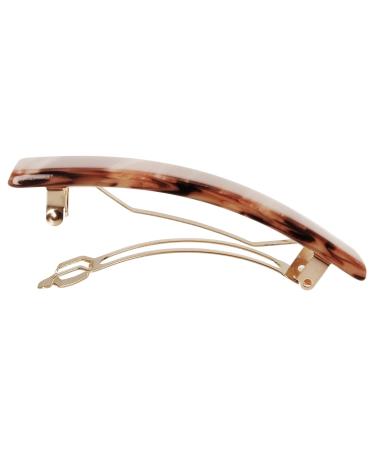 France Luxe Classic Rectangle Hair Barrette in Caramel Horn - Timeless French Design for Everyday Style - Buy Online on GoSupps.com