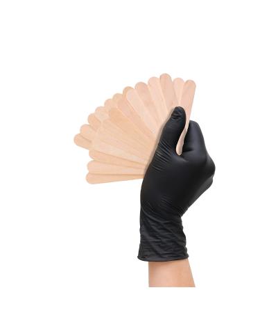 Dukal Wax Applicator Sticks 3/8" x 4 1/2". Pack of 100 Small Wooden Waxing Spatulas for Home Use or Salon, Hair Wax Stick. Thin Design, Makeup Spatula, Popsicle Sticks, 900412 0.37 x 4.5 / 100 Pack