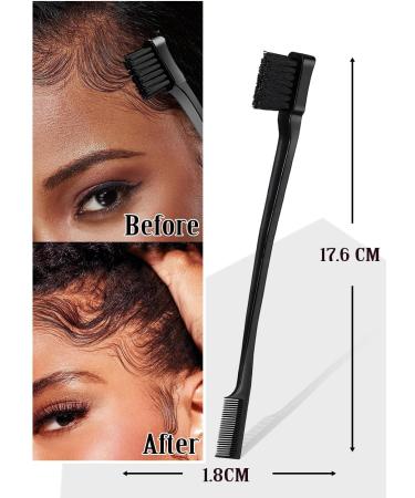 Slick Back Hair Wax Stick & Combs Set - 4Pcs for Smooth, Frizz-Free Hair | Includes Teasing Brush, Rat Tail Comb, Edge Brush - Buy Online on GoSupps.com