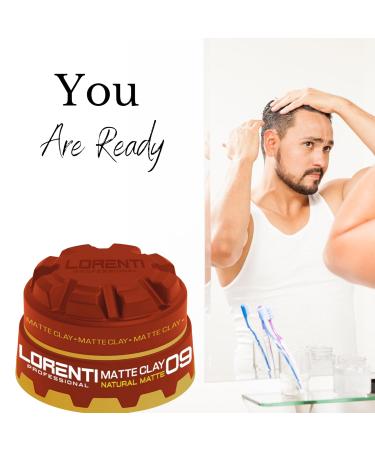 LORENTI TOKYO & SEOUL Hair Styling Wax | Oil-Free Cream for Curly & Frizz Hair | Volume & Shape Pomade 2.7 Oz - Matte Clay Natural Matte 09 - Buy Online on GoSupps.com
