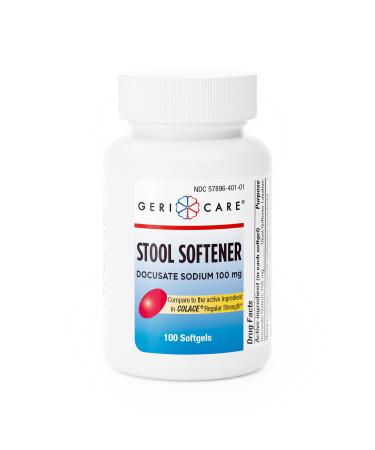 DOCUSATE SOD 100 MG 100 Softgels 100 Count (Pack of 1)