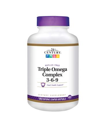 21st Century Triple Omega Complex 3-6-9 Enteric Coated Softgels 180ct - Buy Online on GoSupps.com