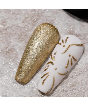 Golden Detailing Gel DIY Glitter Metallic Line Nail Gel 3D Fine Line Manicure Gel for Manicure Salon & Nail Enthusiasts - Buy Online on GoSupps.com