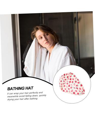CIMAXIC 1Pc Strawberry Dry Hair Cap Hair Drying hat Absorbent Shower hat turbins for Ladies Micro Fiber Towel Quick Dry Head Turban Makeup Hair Towel Waterproof Bath Hat Girl Shower Hat - Buy Online on GoSupps.com