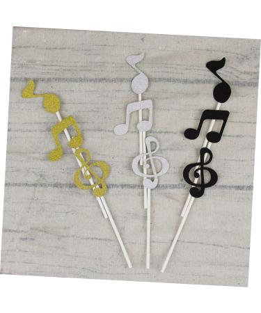 TOPPERFUN 6pcs music symbols cake picks musical notes cupcake topper 2020 new year cake decorations musical party decorations birthday wedding cupcake topper cute baby Guitar rock and roll Black Size 1 - Buy Online on GoSupps.com