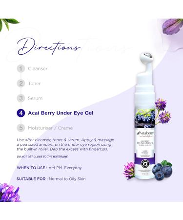 Acai Berry Under Eye Cream - Reduce Dark Circles & Puffiness with Hyaluronic Acid & Retinol - Buy Online on GoSupps.com