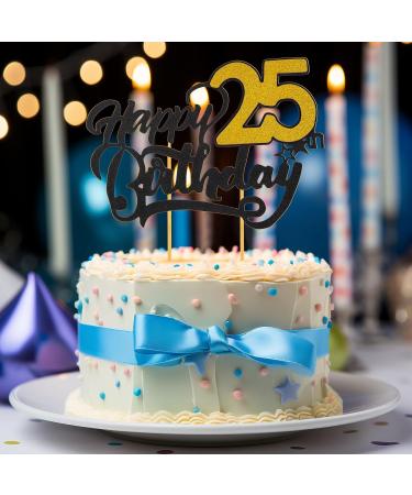 Happy 25th Birthday Cake Topper 25th Birthday Decorations for Her Happy Birthday Cake Topper Decoration 25th Birthday Cake Topper Birthday Cake Toppers 25th Birthday Theme Party Supplies - Buy Online on GoSupps.com