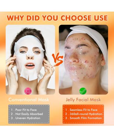 Poztl Jelly Mask Powder - Turmeric Anti-Fold Acne Gel Face Mask | Professional DIY Hydro-Facial Mask for Fine Lines & Uneven Skin Tone - 23 fl oz - Buy Online on GoSupps.com