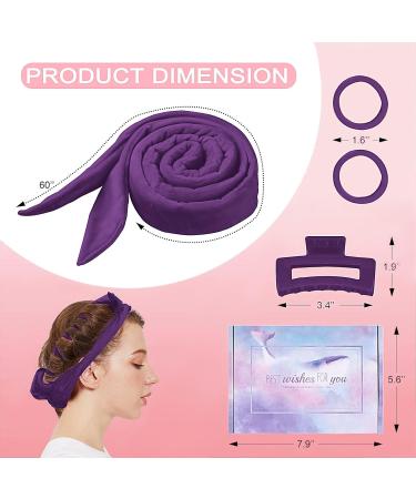 Heatless Curling Rod Headband - Upgrade 60 Long Soft Hair Curlers for No Heat Curls | Sleep-In Hair Rollers (Purple) - International Shipping Available - Buy Online on GoSupps.com