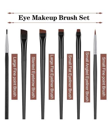 30 Pcs Angled Eyeliner Brush Set for Precise Eye Makeup | Gel Liner & Define Eyebrow Brushes | Fine Flat Slanted Brushes for Perfect Eyeliner Application - Buy Online on GoSupps.com