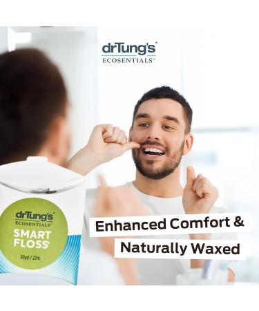 DrTung's Smart Floss - Natural PTFE & PFAS Free Dental Floss with Cardamom Flavor | Gentle & Expanding BPA Free | 90 Feet Pack of 6 - International Shipping Available - Buy Online on GoSupps.com