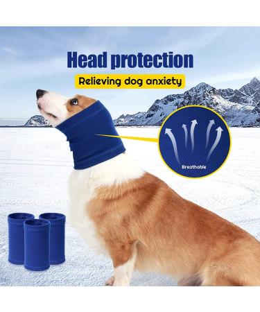 Dog Snood Pet Neck Protector Ears Warmer Calming Hoodies for Dogs Earmuff Noise Protection for Anti-anxiety Grooming Bathing Comfort Ear Covers (M Size Blue) M Blue - Buy Online on GoSupps.com