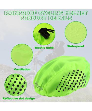 Royouzi Bicycle Helmet Cover Set - Waterproof Reflective Protection for Kids & Unisex Helmets | 2-Piece Rain Gear - Buy Online on GoSupps.com