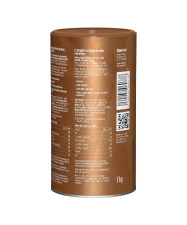 Xucker Bronxe Erythrit 1kg - Calorie-Free Brown Sugar Replacement | Vegan Tooth-Friendly Sugar-Free Sweetener Alternative - Buy Online on GoSupps.com