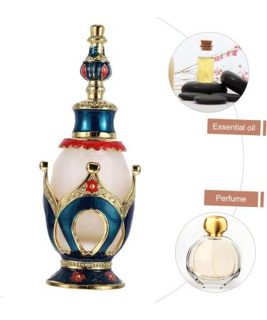 Healeved Perfume Bottle Essence Bottle Essential Oil Bottle Glass Bottle Vintage Decor Perfumes for Women Arabic Car Decor Travel Spray Arabic Perfume Retro Perfume Mini Bottled 3.5x3.5cm Blue - Buy Online on GoSupps.com