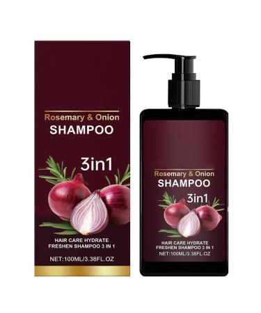homomdy Onion Rosemary Shampoo for Hair Growth Hair Care Nourishing Cleansing 3 in 1 Anti Shedding Thicker and Stronger Hair Pill Control Cleanser in