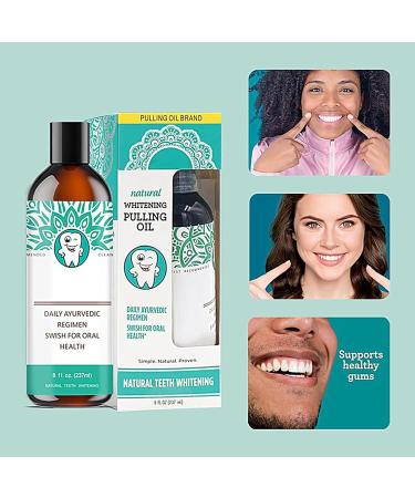 Mouthwash - 237 ml of natural alcohol-free mouthwash for cleaning teeth | with tongue scraper and toothbrush for oral hygiene health and repairing dry teeth - Buy Online on GoSupps.com