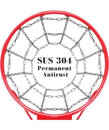 Dakzhou Basketball Net - 304 Stainless Steel Chain Braided, Rust Proof, Quick Installation - Buy Online on GoSupps.com