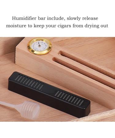Cigar Boxs Humidors Cigar Humidor Box Cigar Case Cecigar Box 10-18 Cigars with Glass Top and Hygrometer Humidifier Bar Divider - Buy Online on GoSupps.com