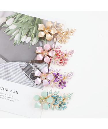inSowni 4 Pack Luxury Glitter Butterfly Metal French Barrettes for Women Girls - Sparkly Jeweled Gems Crystals Rhinestones Hair Clips (4PCS S3) - Buy Online on GoSupps.com