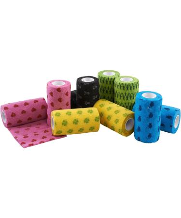 Buy Kruuse Fun-Flex Self-Adhering Elastic Pet Bandage - 10cm x 4.5m 10 Pieces | Durable Breathable & High Strength - Buy Online on GoSupps.com