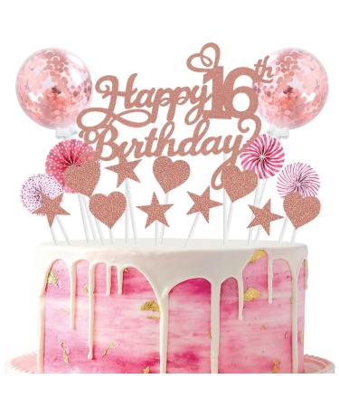 16th birthday cake topper rose gold girl boy 16th birthday cake topper happy birthday 16 glitter birthday cake topper happy 16th birthday cake topper happy 16th birthday cake topper cake topper 16 Rosegold 16 - Buy Online on GoSupps.com