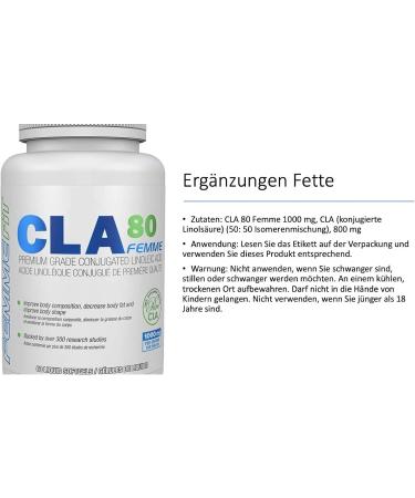 FEMME FIT - CLA80 Femme - Premium Grade Conjugated Linoleic Acid - 60 Count - Buy Online on GoSupps.com
