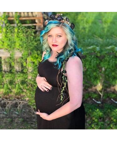 Black Flower Crown Headband for Maternity Wedding and Beach Photoshoots - Buy Online on GoSupps.com