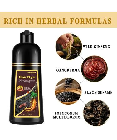 Cherry Brown Hair Dye Shampoo for Gray Hair - Long-lasting 3 in 1 Instant Color | Unisex Hair Color Solution 16.9 Fl Oz - Buy Online on GoSupps.com