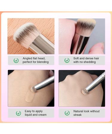 Concealer Brush Under Eye 3-Pack - Perfect for Dark Circles & Puffiness | Mini Nose Contour Brushes for Powder & Cream | Small Makeup Foundation Tools - Buy Online on GoSupps.com
