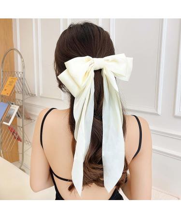 dinghaole 4 Bow Hair Clips Women Hair Bow Alligator Clip Hair Clip Satin Hair Bow (Red Pink Beige Black) - Buy Online on GoSupps.com