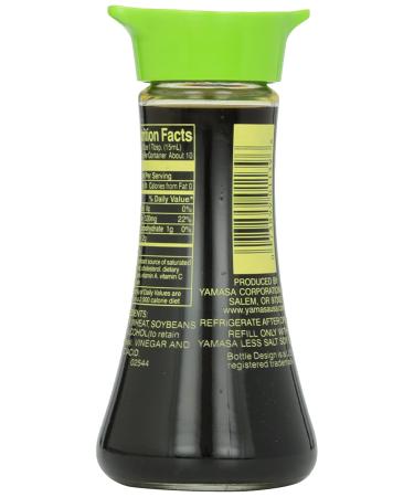 Yamasa Less Salt Low Sodium Soy Sauce, 5 fl oz Glass Dispenser - Preservative Free - Buy Online on GoSupps.com