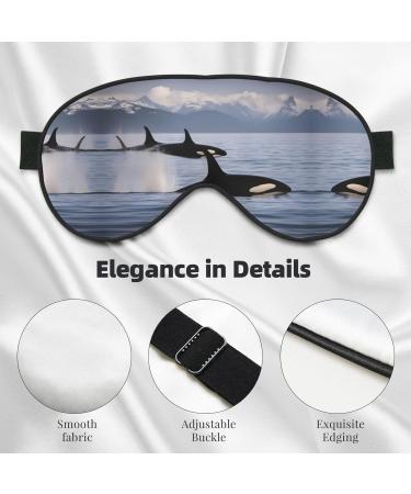 SSIMOO Killer Whales Swim Along Sleep Mask - Adjustable Breathable & Fashionable Eye Mask for Ultimate Comfort | International Shipping - Buy Online on GoSupps.com