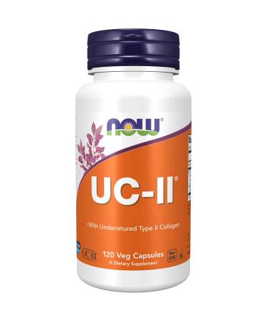 NOW Now Foods UC-II Type II Collagen 40mg 120 Capsules Lab Tested Gluten-Free Soy-Free Non-GMO